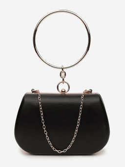 Twenty Dresses by Nykaa Fashion - The Eye Catcher Black Clutch