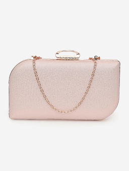 Twenty Dresses by Nykaa Fashion - Shine On the Edge Pink Clutch