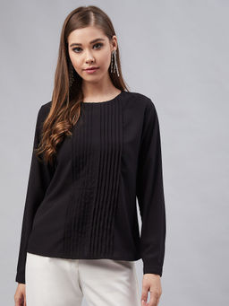 Carlton London - Black Pleated Comfortable Top