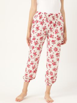 Clt.s - Women Floral Slim Fit Joggers - Multi-Color
