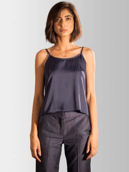 FABLE STREET - Navy Blue Solid Cami Top