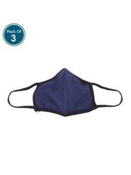 Clovia - 3 Layer Reusable Face Mask - Pack Of 3 - Blue
