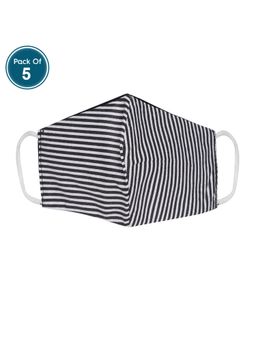 Clovia - Reusable 3 Layer Duckbill Fit Face Mask - Pack Of 5 - Black