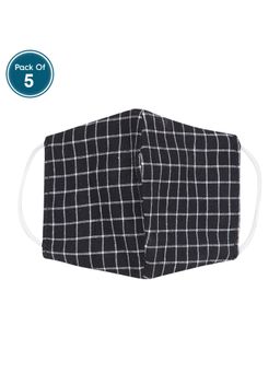 Clovia - Reusable 3 Layer Duckbill Fit Face Mask - Pack Of 5 - Black