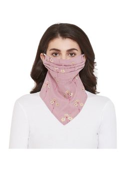Clovia - Reusable 3 Layer Scarf Fit Face Mask - Pack Of 5 - Pink