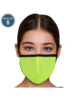 Clovia - Reusable 3 Ply Face Mask In Light Green (Pack of 5)