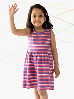 Campana - Purple Stripes Dress