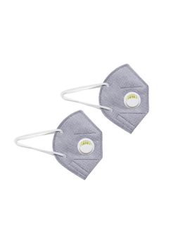 Priyaasi - Grey 5-Ply KN95 Reusable Face Mask (Pack of 2)