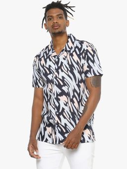 Campus Sutra - Men Black Printed Casual Shirt