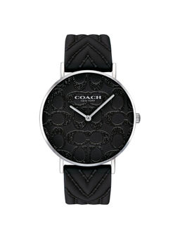 Coach - Perry Black Leather Ladies Watch - CO14503028W