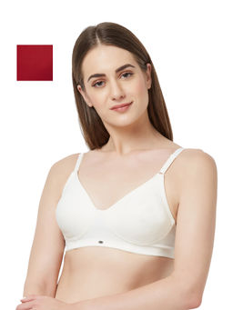 SOIE - Women's Full Coverage Seamless Cup Non-Wired Bra (Pack of 2) - Multi-Color