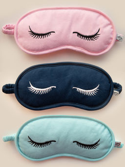 Nite Flite - Soft Cotton Multi-Color Sleep Eye Masks - Pack of 3