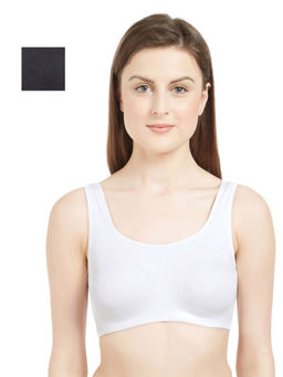 SOIE - Women's Non-padded Non-wired Beginners Bra - Pack of 2 - Multi-Color