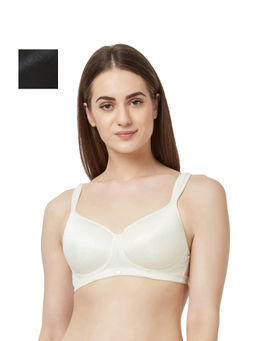 SOIE - Full Coverage Padded Non-Wired T-shirt Bra(Pack of 2) - Multi-Color