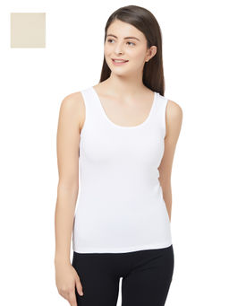 SOIE - Women's Solid U Back Camisole - Pack of 2 - Multi-Color