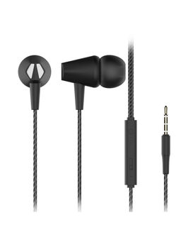 Corseca - Ripple Comfortable Deep Bass Balanced in-Ear Headphones with Volume Control and Mic (Black)