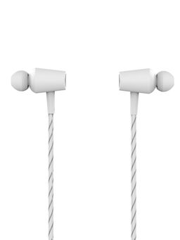 Corseca - Ripple Comfortable Deep Bass Balanced in-Ear Headphones with Volume Control and Mic (White)