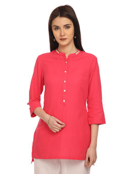 Biba - Pink Short Solid Tunic