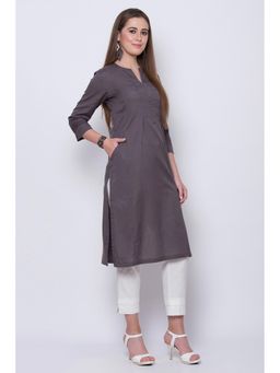 Biba - Blue Solid Kurta