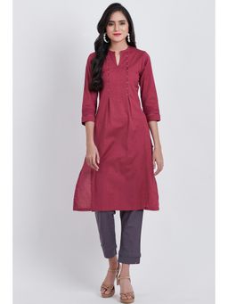 Biba - Purple Solid Kurta