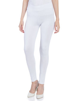 Biba - White Solid Leggings