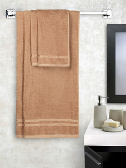 CORE Designed by SPACES - Seasons Best Quick Dry Brown 380 Gsm 2 Bath Towels And 2 Hand Towels