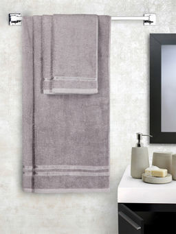 CORE Designed by SPACES - Seasons Best Quick Dry Grey 380 Gsm 2 Bath Towels And 2 Hand Towels
