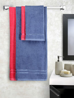 CORE Designed by SPACES - Seasons Best Quick Dry Multicolour 380 Gsm 2 Bath Towel,2 Hand Towel