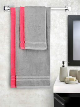 CORE Designed by SPACES - Seasons Best Quick Dry Multicolour 380 Gsm 2 Bath Towel,2 Hand Towel