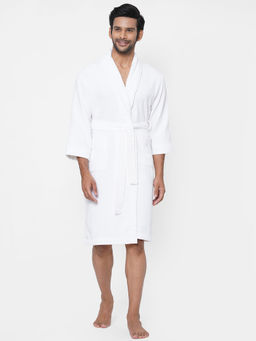 CORE Designed by SPACES - Cloudz Cotton White Solid 300 Gsm 1 Bath Robe