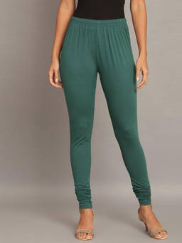 Biba - Green Cotton Lycra Churidar