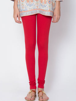 Biba - Red Solid Churidar