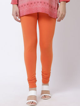 Biba - Orange Solid Churidar
