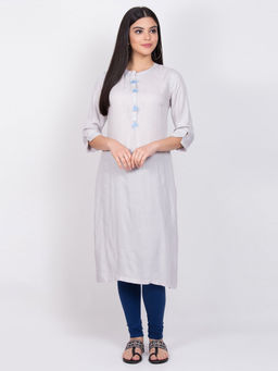 Biba - Blue Checks Kurta