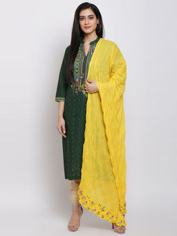 Biba - Yellow Floral Dupatta