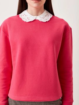 pink jumper with collar