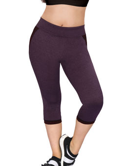 Dermawear - CP-902 Calf Length Capri - Purple