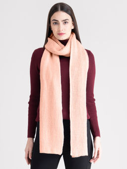 FABLE STREET - Dusty Pink Textured Knit Muffler