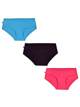 Adira - Pack of 3 High Waist Cotton Panties - Multi-Color