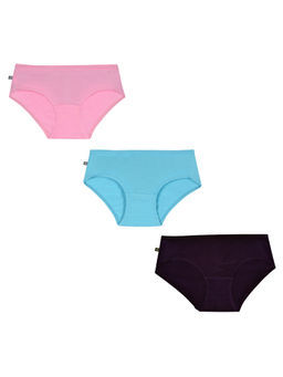 Adira - Pack of 3 High Waist Cotton Panties - Multi-Color