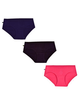 Adira - Pack of 3 High Waist Cotton Panties - Multi-Color