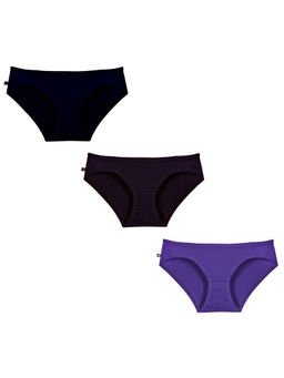 Adira - Pack of 3 Mid Waist Cotton Panties - Multi-Color