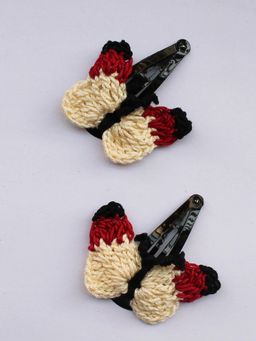 Woonie - Pink Floral Handmade Hairclips (Pack of 2)