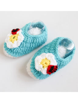 Woonie - Handmade Flower and Bee Detail Booties