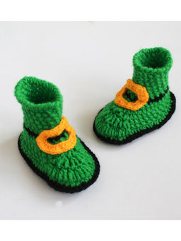 Woonie - Handmade Green X-Mas Boots