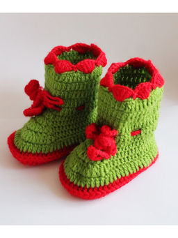 Woonie - Green Woolen Boots
