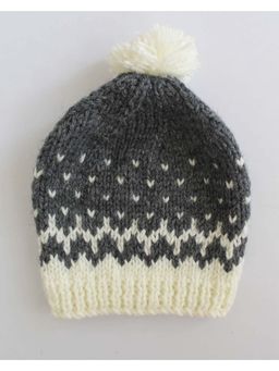 Woonie - Color Blocked Handmade Cap Grey