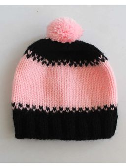 Woonie - Color Blocked Handmade Cap Pink