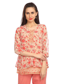 Biba - Peach Printed Tunic
