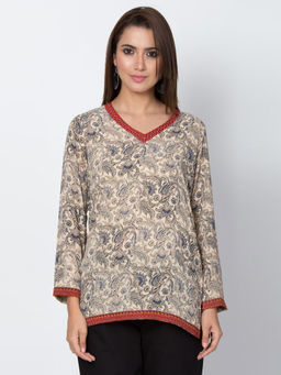 Biba - Beige Floral Tunic
